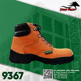 9367 - Sepatu Safety Proyek Full Kulit